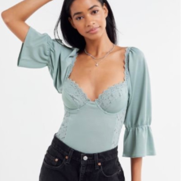 Out From Under Emilie Eyelet Bustier Bodysuit - Picture 2 of 2